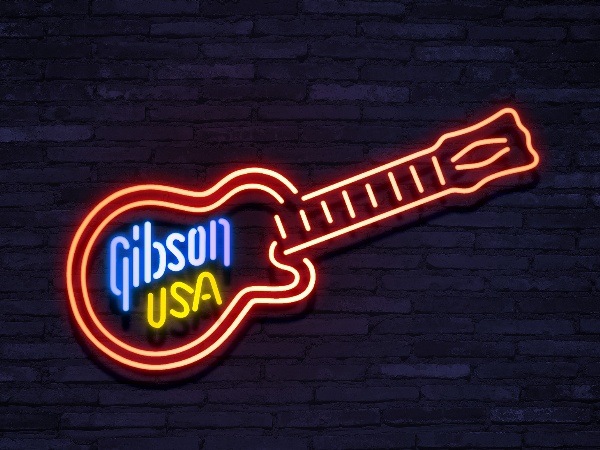 neon Gibson Guitar