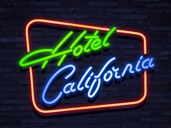 neon Hotel California